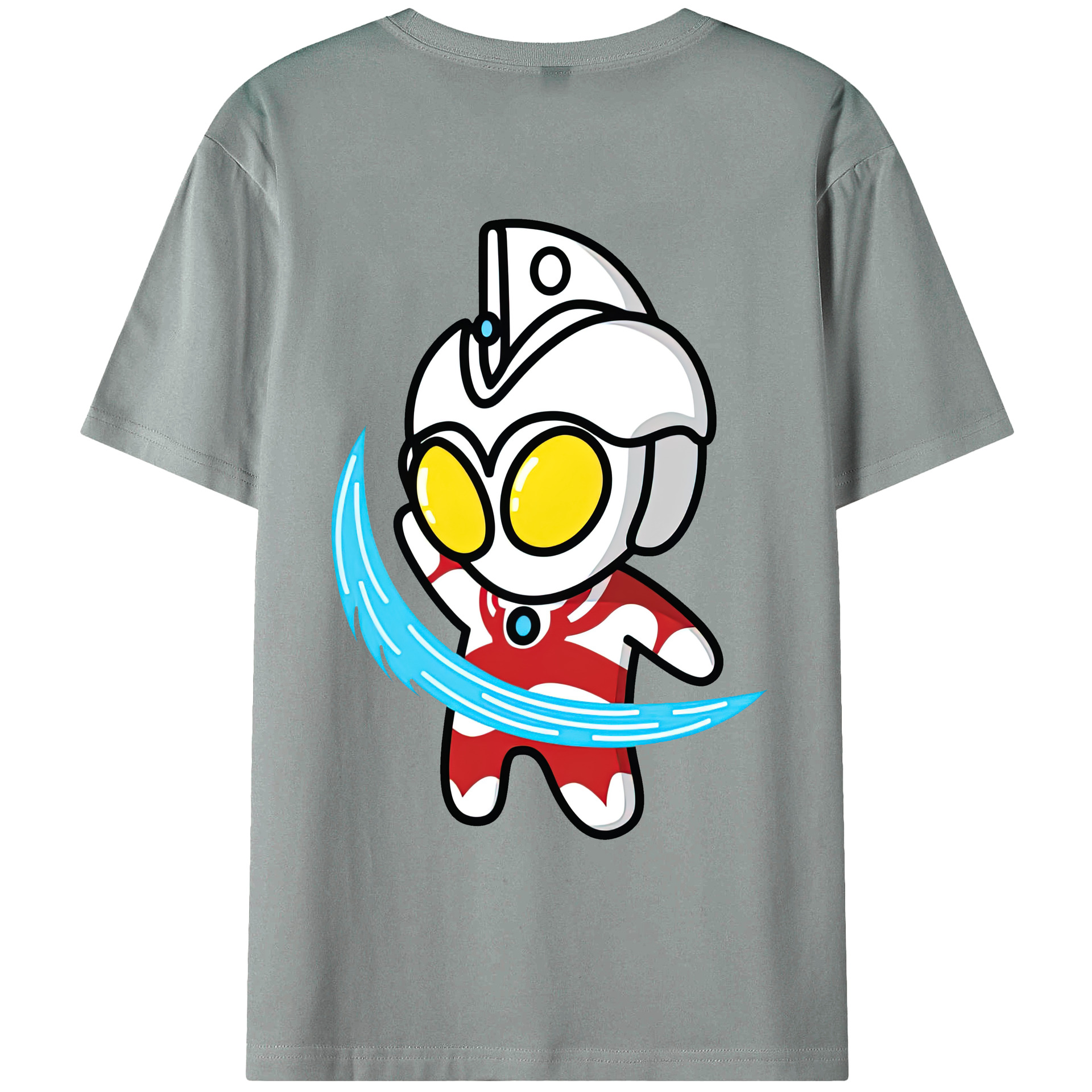 （画像用） ウルトラマン Ultraman 綿100％ メンズ半袖Tシャツ（バックプリント） 通気性